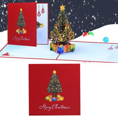 Festive 3D Popup Christmas Tree Card Heartwarming 3D Pop Up Christmas Tree Card with Envelope for Seasonal Greetings