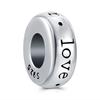 Verkauf 100 % echte 925 Sterling Silber Liebe Spacer Diy Charme Fit Original Armband, Mode Diy Schmuck Für Frauen