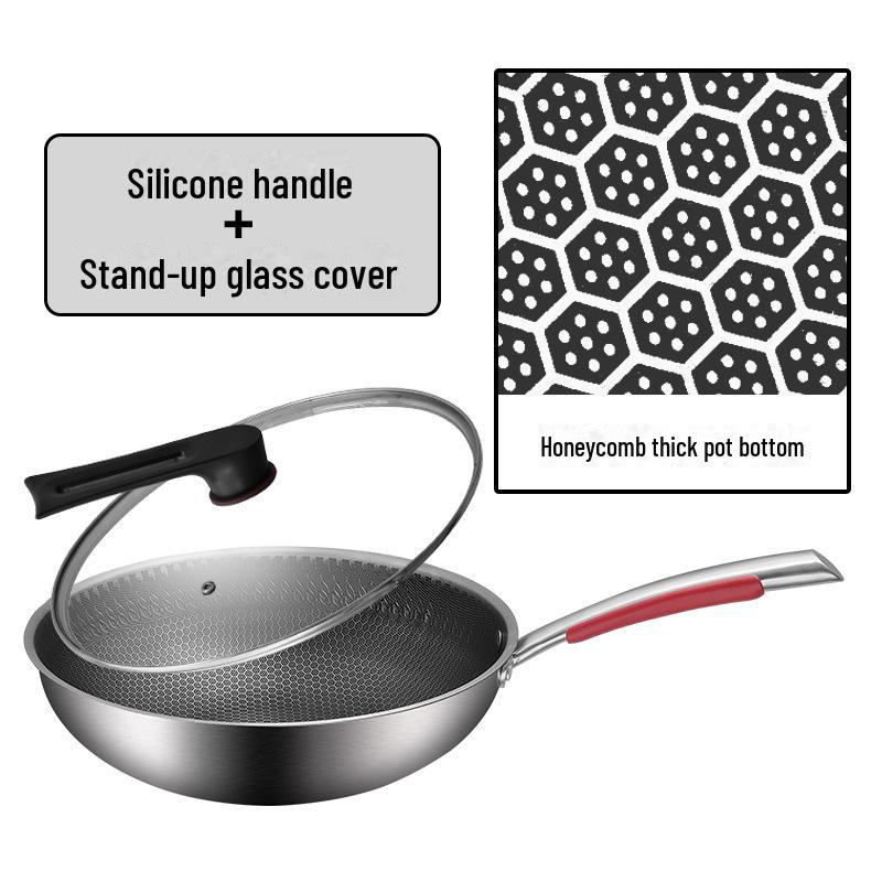 Paslanmaz Çelik Yapışmaz Petekli Kızartma Tavası Kompozit Tabanlı Ev Tipi Kullanım için