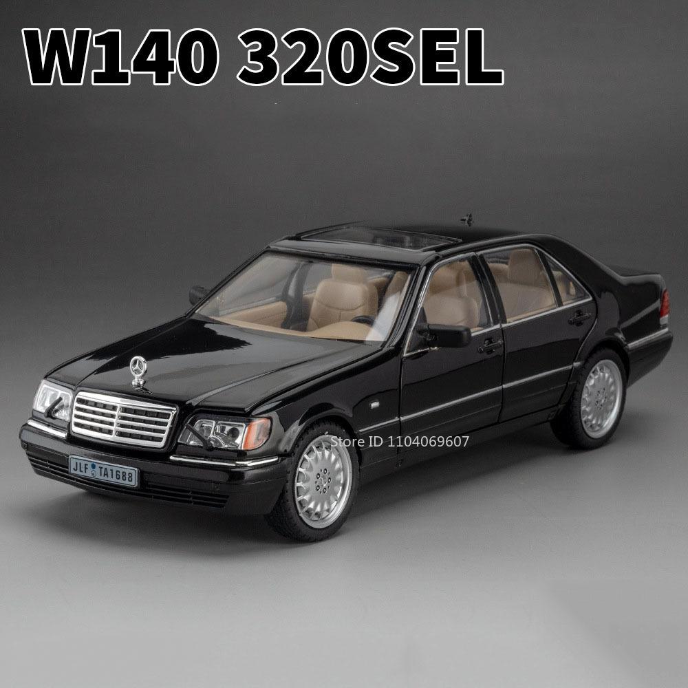 

1:24 G800 SUV Car Models Doors Alloy Diecast W140 320SEL Model Opened Pull Back Sound Light Shock Absorption Toys Gifts for Kids