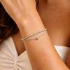 Fashionable 18K Gold Snake Chain Bracelet - Retro Bead Design, Versatile Light Luxury European-American Style, Colorfast Titanium Steel.