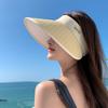 Summer Sun Protection Hat With Large Brim For Outdoor Activities In Breathable Paper Mesh Fabric