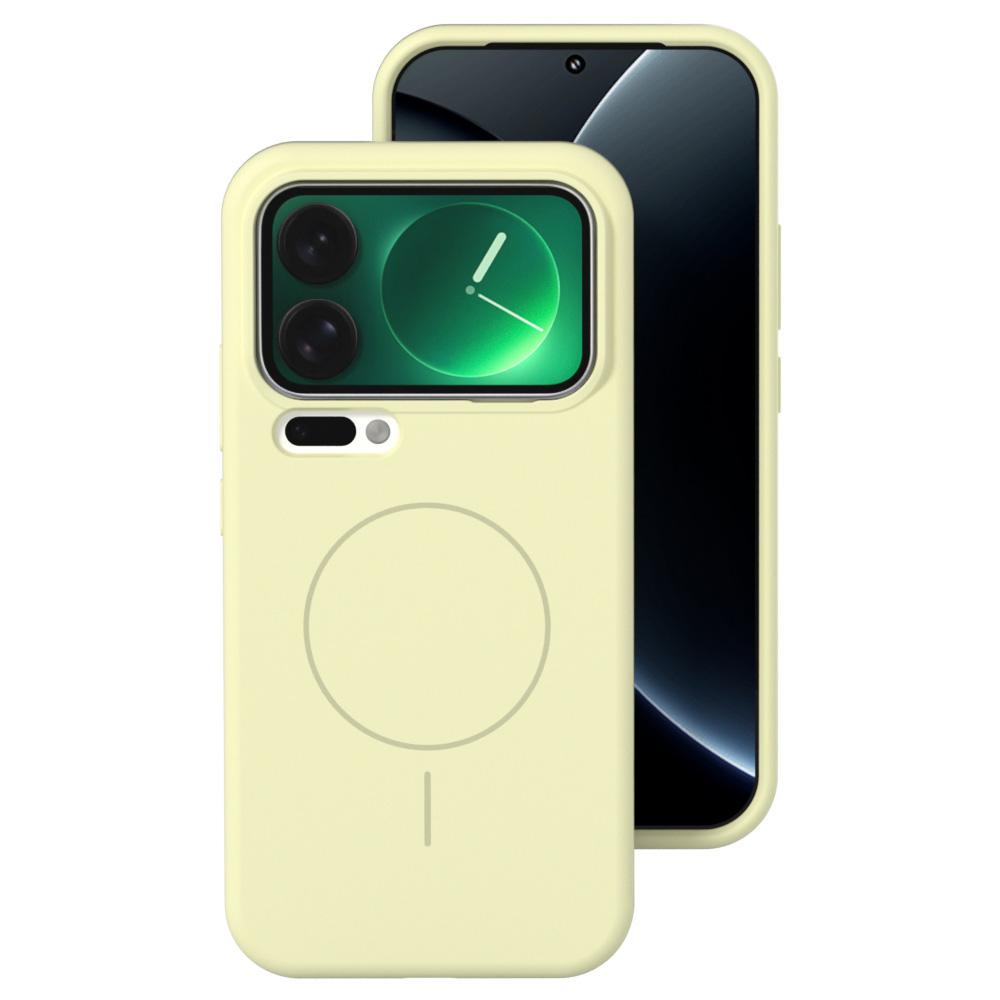 For Xiaomi 17 Pro Max Liquid Silicone Magnetic Case Skin-Touch Phone Cover