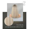 New Ash Blonde Shoulder Length Wig for Women - Rooted Hair Rose Net Machine Made Daily Wear Full Cap Wig, Natural Breathable