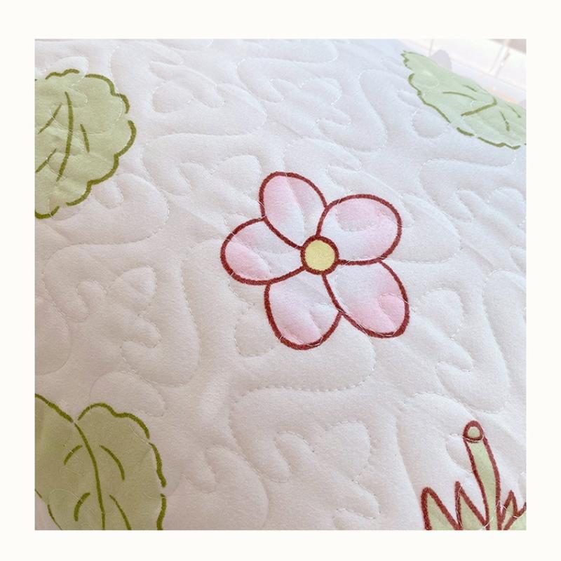 Skin Friendly and Breathable Four Season Cotton Lace Double Pillowcase for Couples Thick and Long Pillow Core Home Bedside Backrest Bedclothes