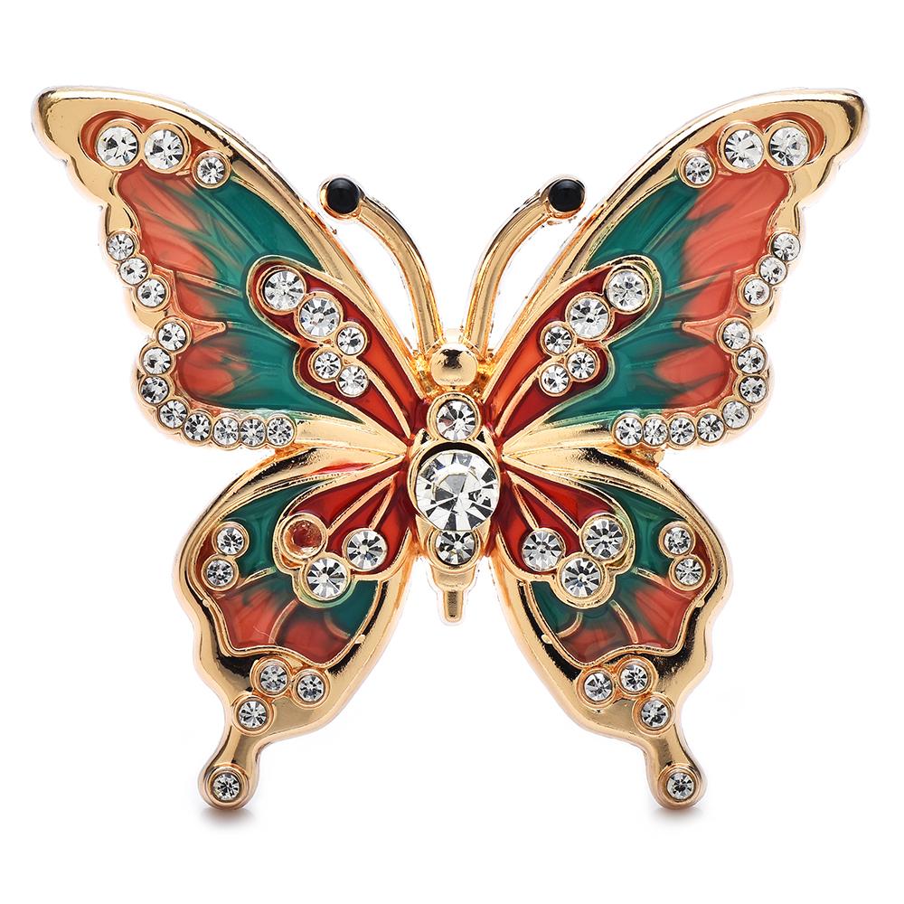 

Classical Butterfly Brooch for Women Unisex Enamel Lovely Insects Party Casual Corsage Pins зелёный