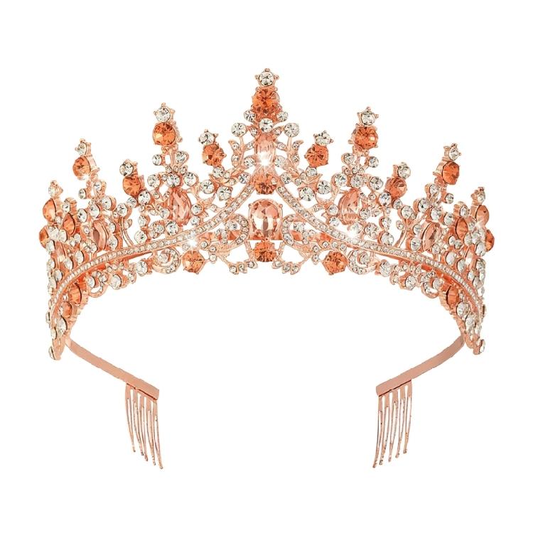 Luxurious Wedding Crowns Hairband with Rhinestones Decors Comfortable Styling Crownpiece For Bride And Reception Event
