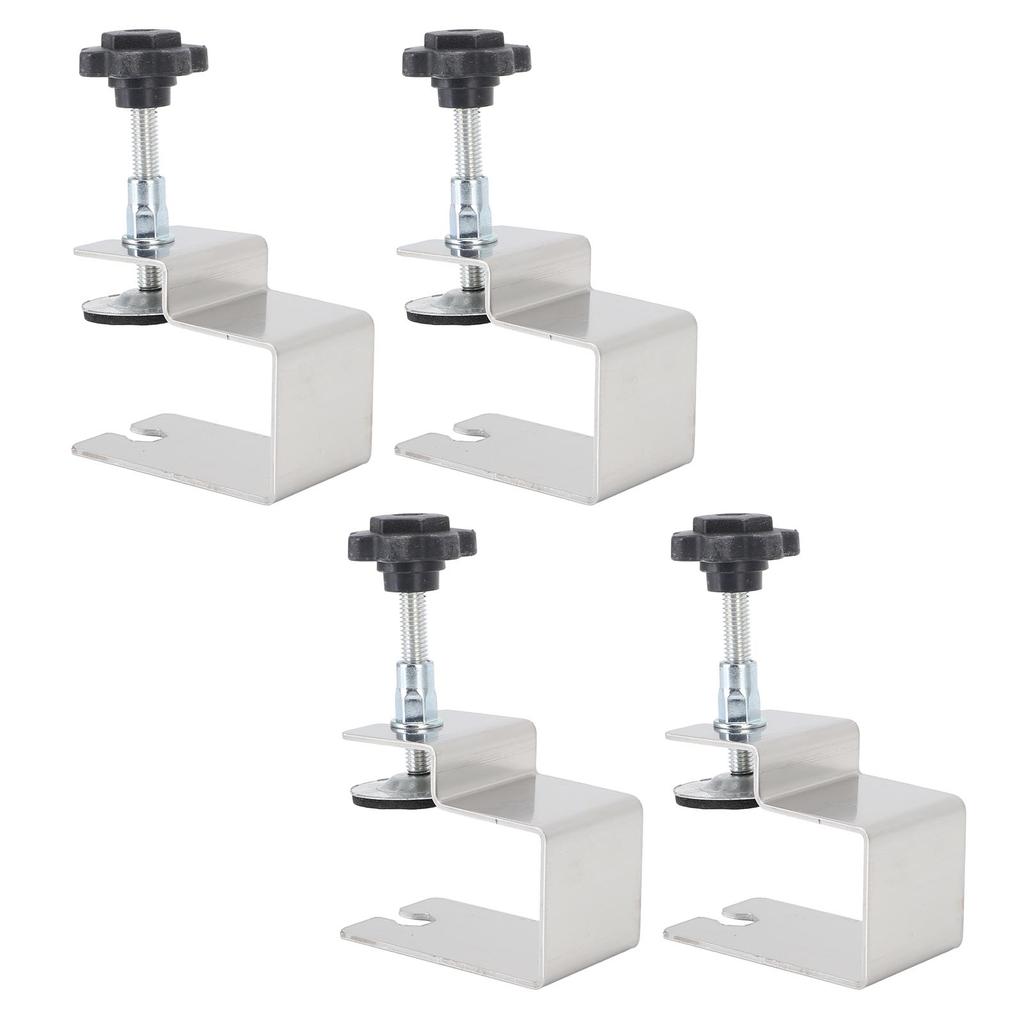 4Pcs Drawer Fixing Clip Long Curved Bow Structure Woodworking Front Panel Installation Clamp Stainless Steel Aid Jig
