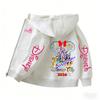 2026 Family Trip Kids Zip Up Hoodie Cute Cartoon Mouse & Friends Graphic Casual Hooded Jacket