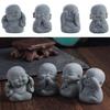 Poupées Fonctionnelles Statue de Bouddha Sculpture Mignonne de Bureau Figurine de Petit Moine Cheminée