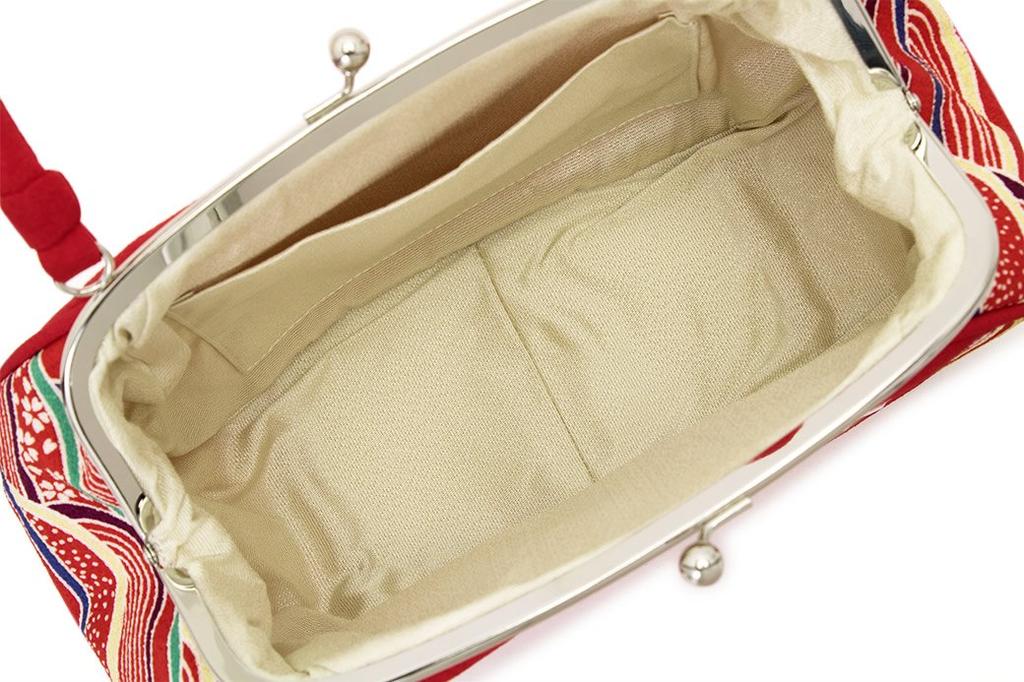 Clasp Bag Red Chrysanthemum Camellia Flower Mizuhiki Embroidery Qinghai Wave Crepe Crepe Retro Handbag Casual For Coming of Age For For Graduation For