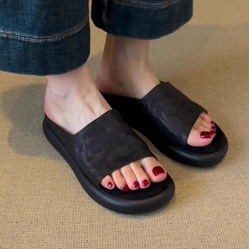 Scarpe Piatte Moda Zeppa Pantofole Donna Scarpe Comode Casual Sandali Donna per Camminare Estate 2025 Infradito da Spiaggia Nuova Marca Ciabatte Donna