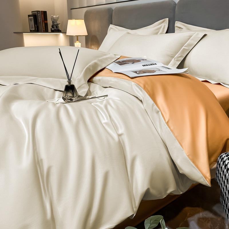 Class A 200 Thread Count Long Staple Cotton Four Piece Set Pure Cotton Bed Sheet Quilt Cover Four Seasons Light Luxury Nantong Bedding