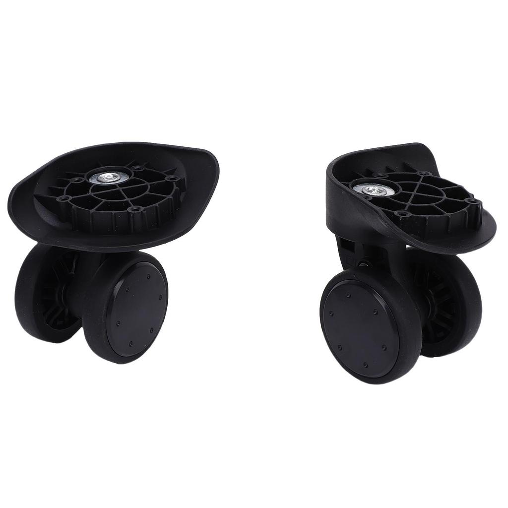 2pcs Luggage Suitcase Wheels Black Mute Universal Rotation Travel Suitcase Casters Replacement