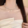 Pearl camellia necklace women's new high-end collarbone chain versatile celebrity neck chain tide