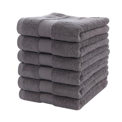 Sada organických bavlněných osušek a ručníků na obličej pro děti i dospělé, Luxusní, Bílá, Šedá, Silná, 70*140 cm, 40*70
