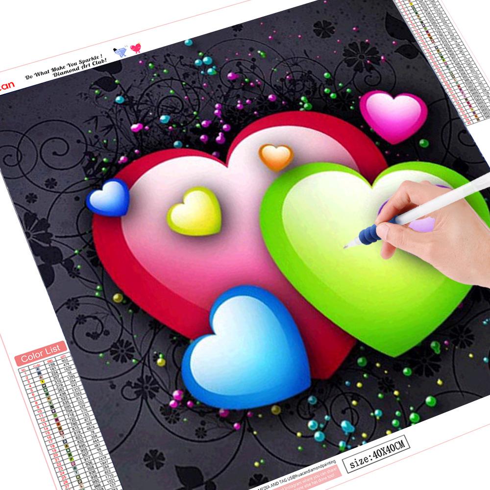 

HUACAN DIY 5D Алмазная картина Любовь вышивка крестиком ремесло домашний декор 20*30 cm