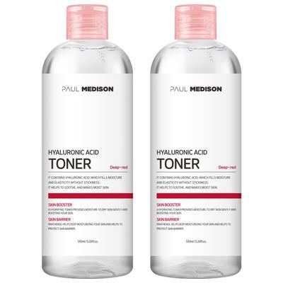 Paul Madison Deep Red Hyaluronic Acid Toner, 510 ml, 2 kusy