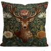 YOU FOUND ME William Morris Pired Deer Pillow Cover 18x18 Inches - Vintage Floral Art Throw Pillowcase - Farmhouse Decor for Couch, Sofa, Bed -