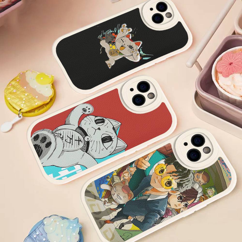 FUNNY DAN DA DAN Leather Phone Case For IPhone 16 16e 15 14 13 12 11 Pro Max Plus Mini Cover