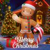7.87FT Inflatable Gingerbread Man Christmas Home Decoration LED Xmas Yard Party Ornament Candy Cane Festive Gift Toy Supplies