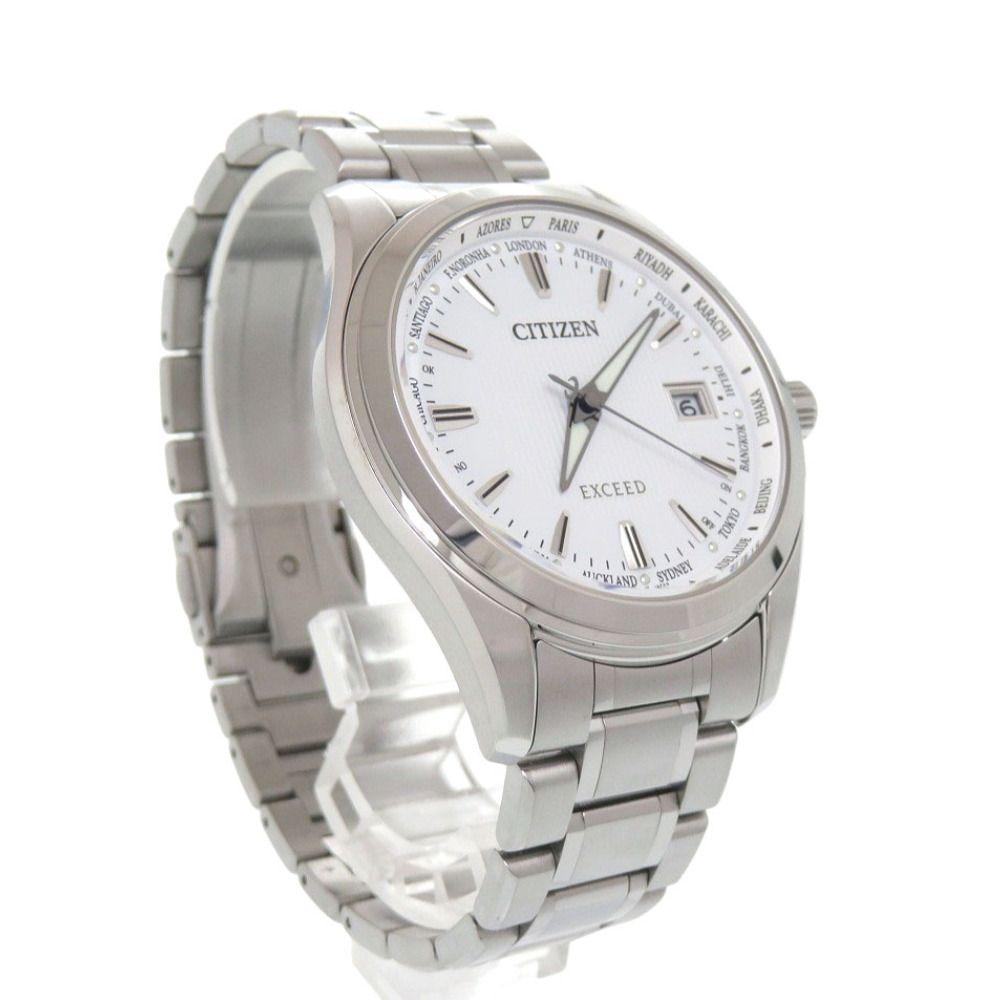 Used Like New Citizen Exceed CB0100-52A Titanium White Eco-Drive Watch White Dial 1452 CITIZEN