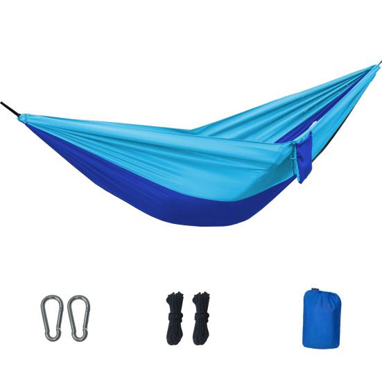 Outdoor Hammock Patchwork Color Anti-Rollover Wide Design Moisture-Proof Pad Outdoor Sleeping Hammock Color-Blocking Resting Equipment