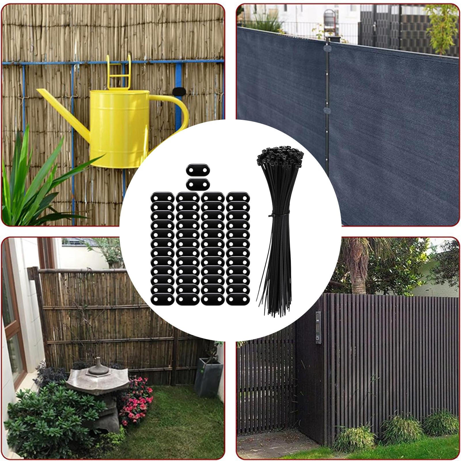 

Кріплення для екрану приватності паркану з кабельними стяжками та кріпленнями 50pcs