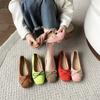 Fashion French Flat Velvet Single Shoes, Ballet Shoes, 2025 New Model, Shallow Bow, Gentle Insole, Height-increasing Single Shoes