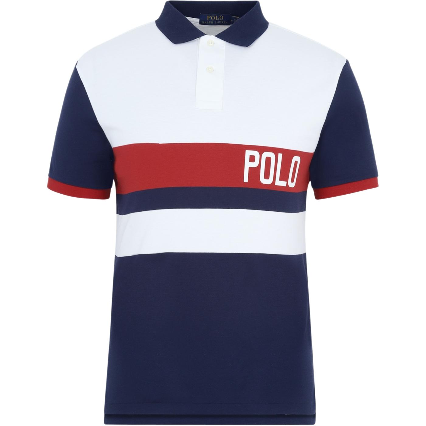 

Мужская футболка поло с коротким рукавом Polo Ralph Lauren с логотипом и цветными блоками 710746454-001 S