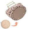 PU Leather Oval Long Knitting Crochet Bags Nail Bottom Shaper Pad Bag Cushion Base with Holes Handbag DIY Shoulder Accessories
