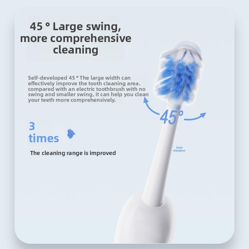 Sweeping and Vibration Integrated Electric Toothbrush Adult Student Soft Bristle Brush Household Smart Cleaning Teeth Portable Rechargeable Toothbrush