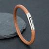 Simple Men Women Primary Cowhide Bracelet Retro Stainless Steel Buckle Accessories Handmade Cuff Bangle Gifts
