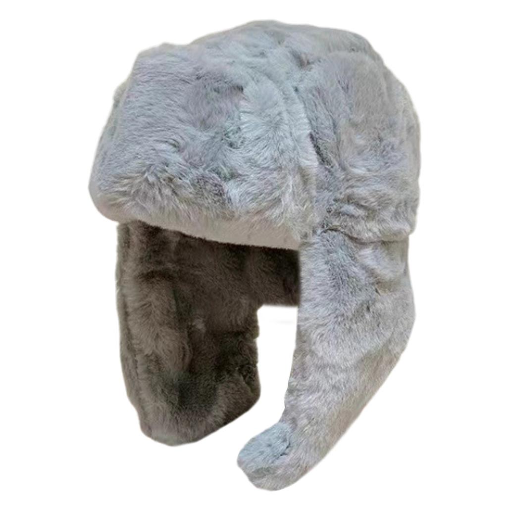 Thickened Plush Winter Hats Outdoor Cycling Warm and Cold Plush Hat for Cold Weather Skiing and Cycling