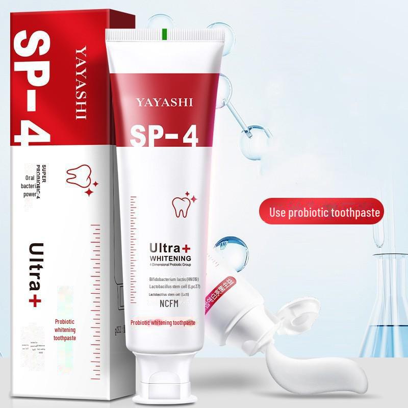 Hot Douyin SP-4 Probiotic Whitening Toothpaste: Freshens Breath, Reduces Yellow Stains, Family Pack 120g
