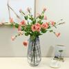 3 Branch Artificial Flower Bouquet with 3-Head Blooms Realistic Faux Silk Flower Bouquet with Stem for Wedding Party Home Office Decor