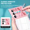 Luxury Sliding Window Armor Phone Case For Samsung Galaxy S24 S23 S22 Plus Ultra Push Camera Protection Shockproof Hard Cover