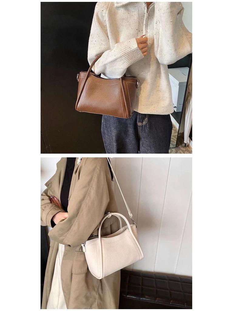 Damen Eimerhandtasche im koreanischen Stil für Frühling 2025 - Vielseitige Hand-Trage-Tasche - Lässige Schultertasche für den Arbeitsweg