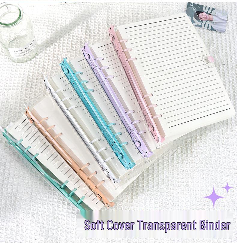 PVC Transparent 6-Hole A5/A6 Planner & Photo Album with Snap Button