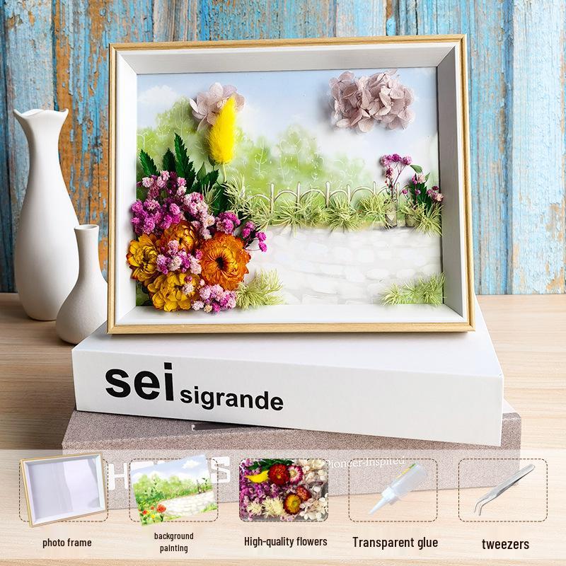 DIY Handmade 3D Preserved Flower Photo Frame Craft Kit