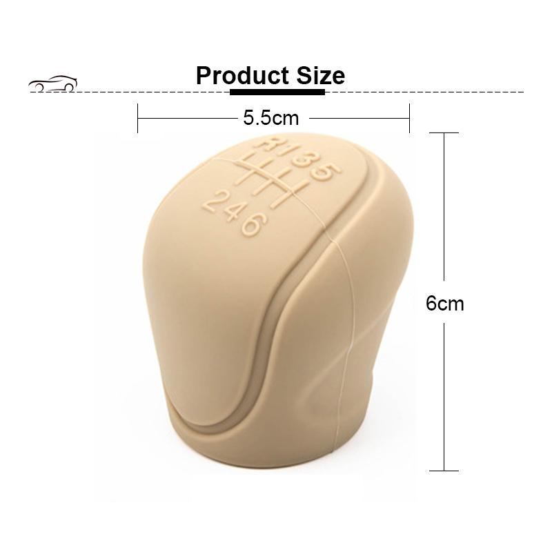 Silicon Auto Shift Knob Cover Soft Car Gear Sleeve Gears with Embossed Numerals Universal Grip Handle Protector Car Accessories