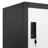 Locker Cabinet Anthracite and White 90 x 40 x 180 cm Steel