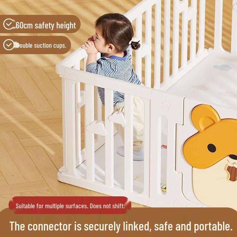 Parc pour bébé d'intérieur et tapis d'éveil: Aire de jeux pour tout-petits avec garde-corps de protection