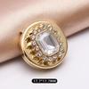 Versatile Decorative Rhinestone Pearl Alloy Button Set for Shirt, Cuff, & Collar