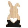 Lovely Hollow Heart Wooden Rabbit Art Craft Children Gift Home Office Decor