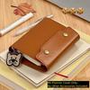 Leather Binder Notebook Vintage Loose-Leaf Notebook M5 Planner Book Genuine 3-Fold Diary Organizer For Planner Organizer Diary
