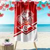 Spartak Moscow Football Club Print Beach Towel, Large Soft Quick Dry Towel for Beach Camping Swimming