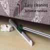Telescopic Silicone Broom Mop: Dual-Use Dry & Wet Squeegee for Bathroom and Toilet.