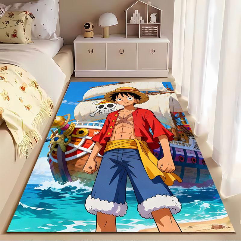 Pirate Boy and Ship Scene Carpet suitable as a non-slip mat for the living room or bedroom sofa