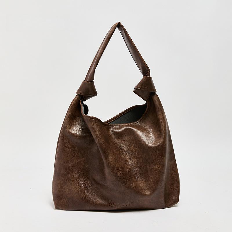 

Женская модная сумка через плечо в корейском стиле 2025 года - Трендовая, Простая, Повседневная, Универсальная сумка-тоут коричневый